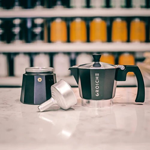 Grosche Milano Steel 10 Espresso Cup Brushed Stainless Steel Stovetop Espresso Maker Moka Pot