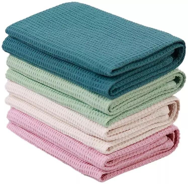 Linen Waffle Weave Kitchen Towels in Various Colors, Hand Towel With Loop,  Two Quick Dry Dish Towels, Flax Farmhouse Tea Towels 