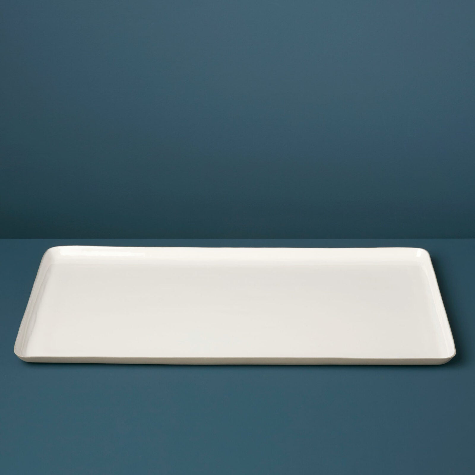 Alto Oversized Rectangular Tray, Dove - Tea + Linen