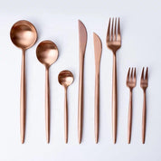 Annie Rose Gold Dessert Flatware - Tea + Linen