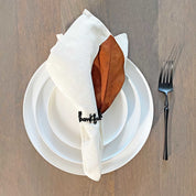 Black Thankful Napkin Ring - Tea + Linen