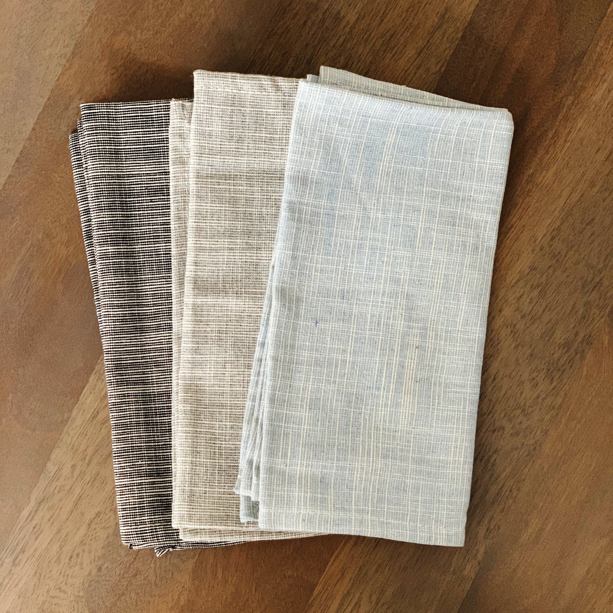 Blue Vintage Grain Napkins - Set of 4 - Tea + Linen