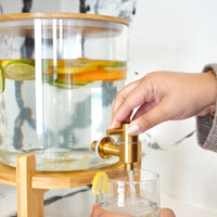 Glass Drink Dispenser With Stand Glass Beverage Dispenser - Temu