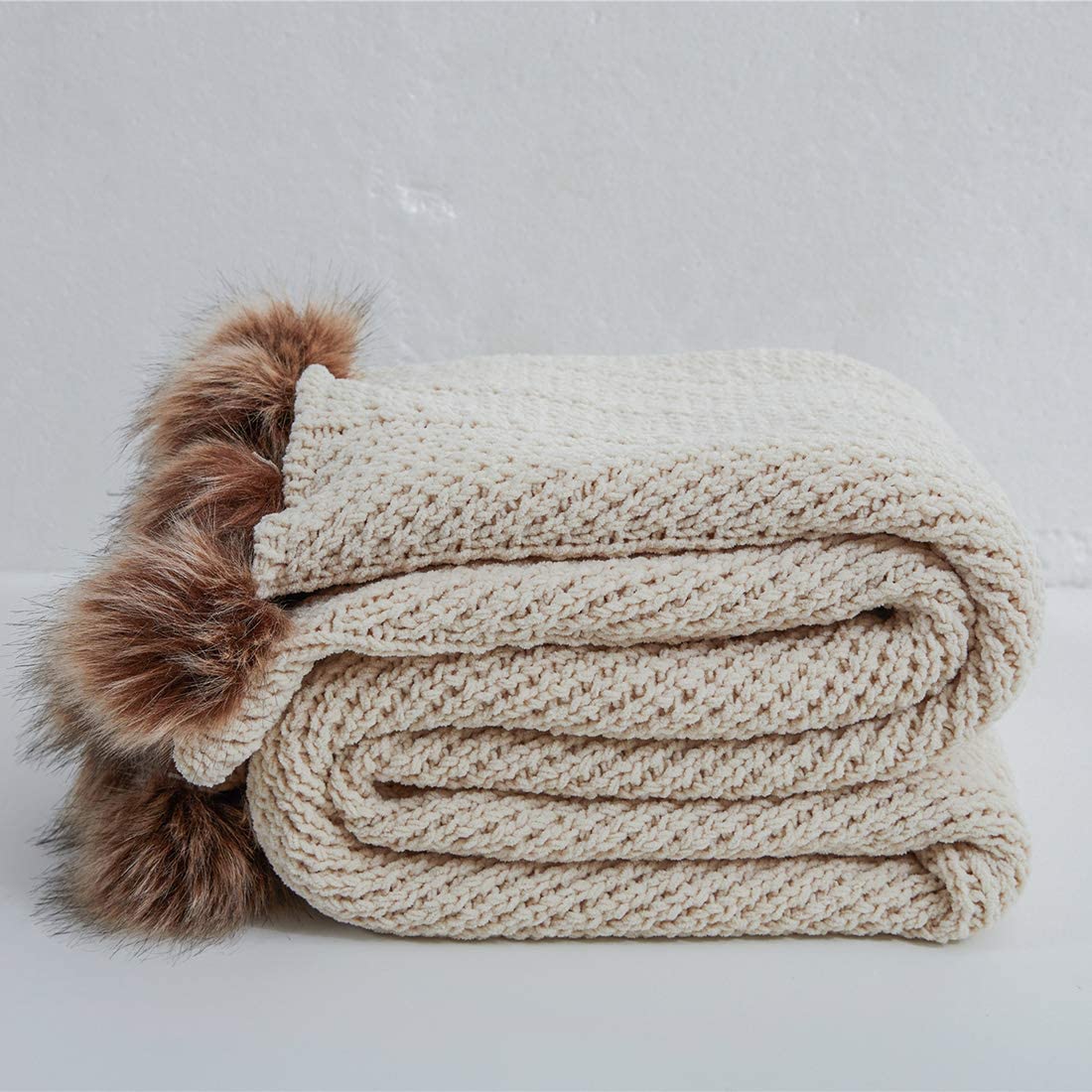 Luxe Chenille Throw - 51"x63" - Tea + Linen