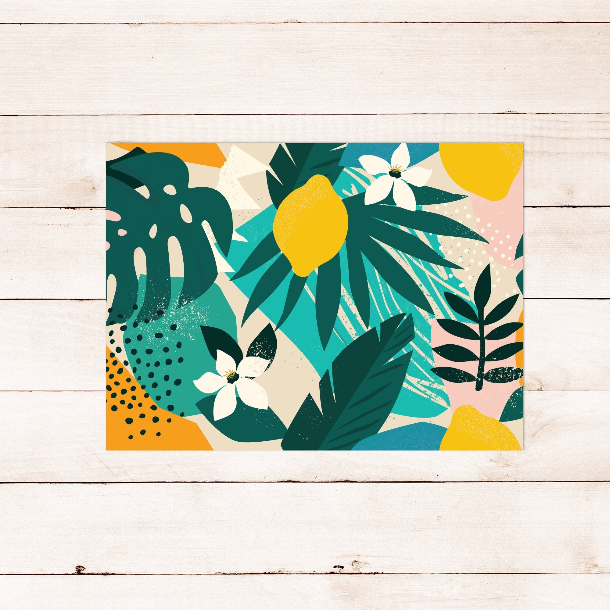 Monstera Summer Placemat - Tea + Linen