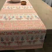 Tatreez Table Runner - Tea + Linen